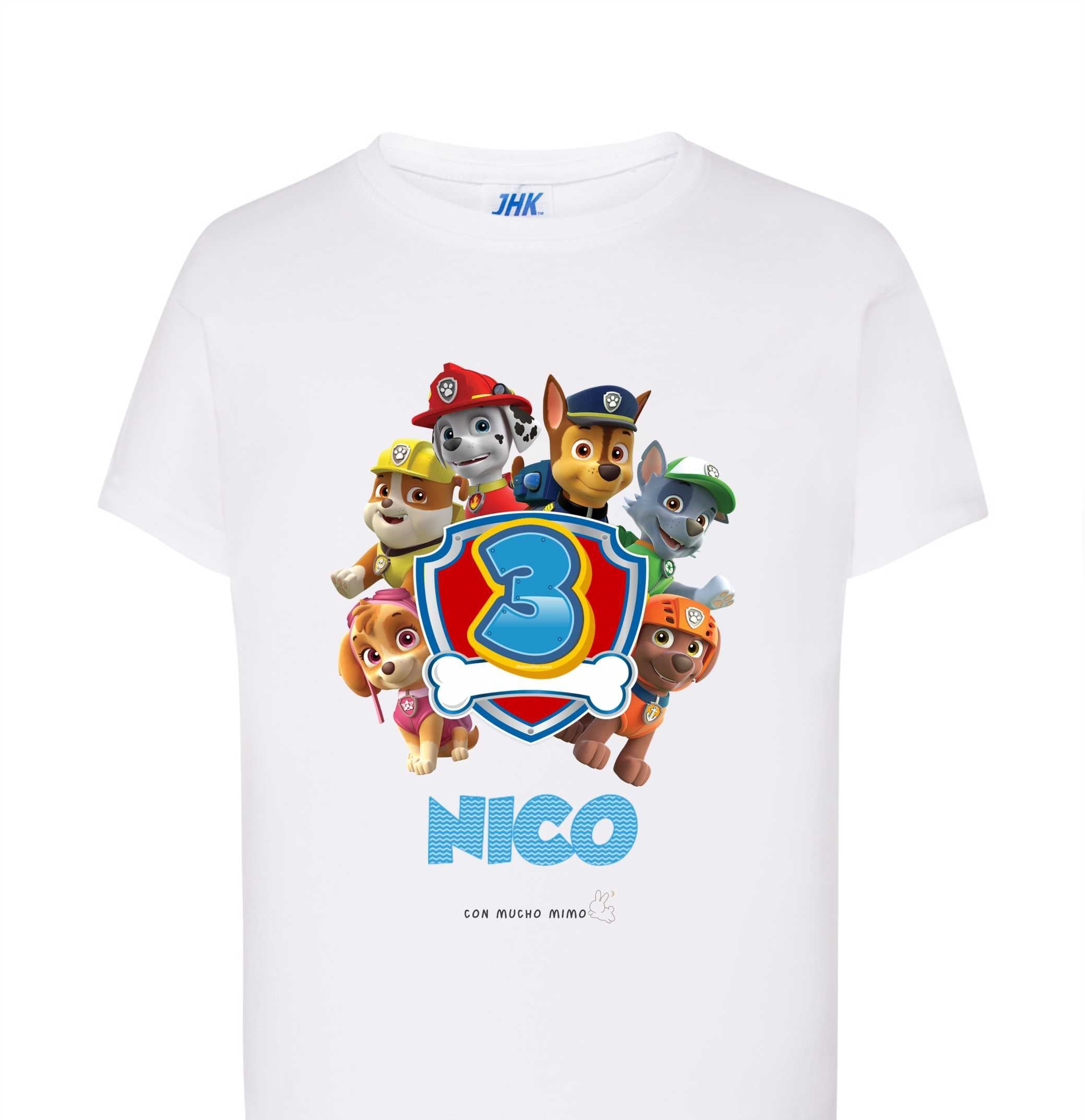 Camiseta cumpleaños patrulla canina (niño), personalizable - Tú personalizas