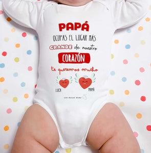 Body bebé personalizado El lugar más grande de nuestro corazón