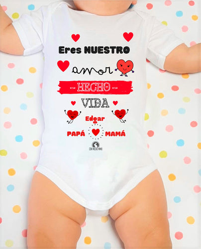 Body manga corta Nuestro amor hecho vida - Con Mucho Mimo