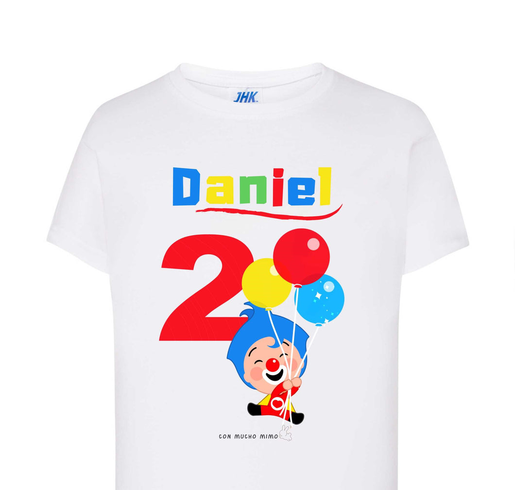 camiseta cumpleaños payaso plin plin