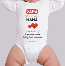 Cargar imagen en el visor de la galería, Body regalo San Valentín &quot;Desde la barriguita de mamá&quot;