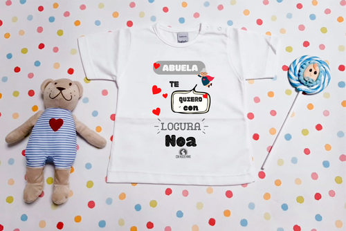 camiseta personalizada abuela te quiero - Con Mucho Mimo