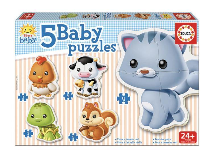 Puzzle Baby Animales 5 Puzzles - Con Mucho Mimo
