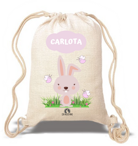 Saco/Mochila infantil Tipo Lino - Con Mucho Mimo
