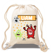 Cargar imagen en el visor de la galería, Saco/Mochila infantil Tipo Lino - MONSTRUOS