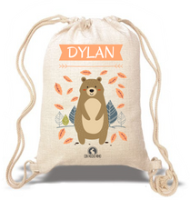 Cargar imagen en el visor de la galería, Saco/Mochila infantil Tipo Lino - OSO